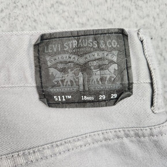 Levi's 511 Jeans Boy's 18 Slim Fit Straight Leg Cotton Blend Modern Gray Denim - Picture 9 of 9